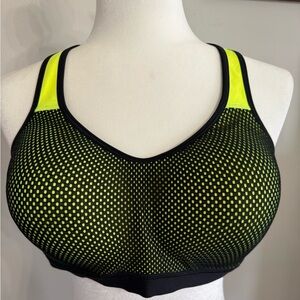 C9 Racerback Black and Yellow Sports Bra - Size XL